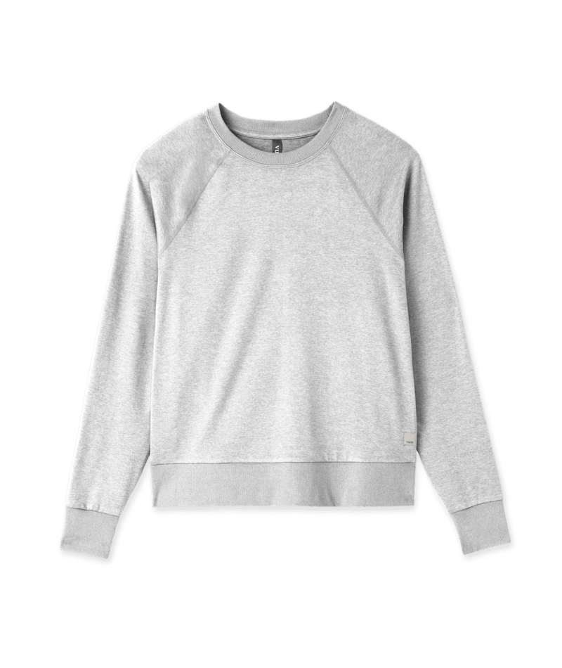 VUORI Womens L/S Halo Crew Pale Grey Heather