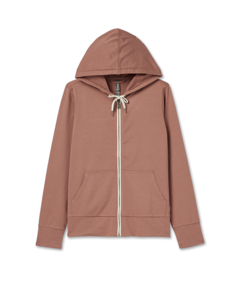 VUORI Womens Halo Performance Hoodie 2.0 Tamarind Heather