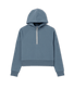 VUORI Womens Restore Half Zip Hoodie Smoke Blue