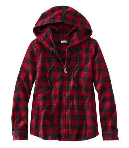 L.L.Bean Scotch Plaid Zip Hoodie Women's Regular Rob Roy