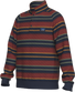 L.L.Bean Bean's Quilted Sweatshirt Stripe Men's Regular Navy/ight Mahogany / L