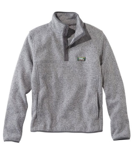 L.L.Bean Bean's Sweater Fleece Pullover Men's Regular Grey Heather