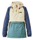 L.L.Bean Women's Mountain Classic Anorak, Multi-Color Natural/Mineral Blue