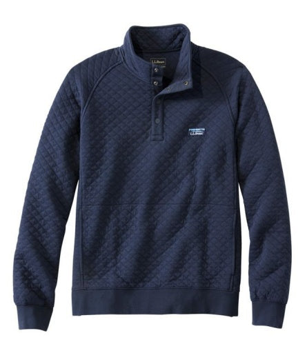 L.L.Bean Bean's Quilted Sweatshirt Men's Regular Classic Navy