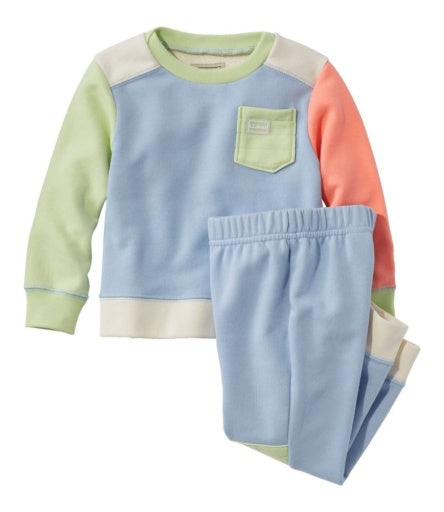 L.L.Bean Athleisure Sweat Set Toddlers' Malibu Color Block