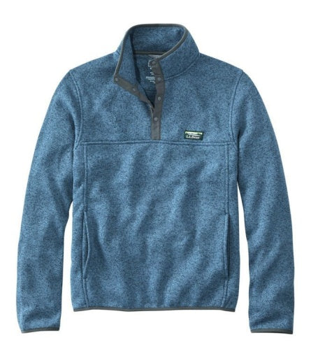 L.L.Bean Bean's Sweater Fleece Pullover Men's Regular Iron Blue