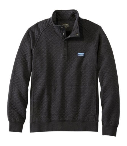 L.L.Bean Bean's Quilted Sweatshirt Men's Regular Dark Charcoal Heather