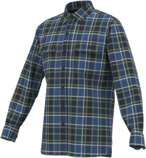 L.L.Bean Chamois Shirt Plaid Men's Regular Deep Blue