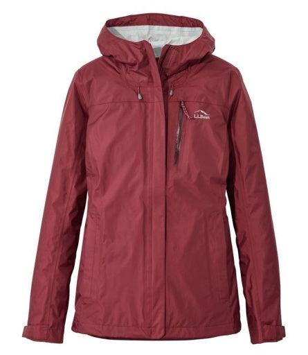 L.L.Bean Women's Trail Model Rain Jacket Burgundy