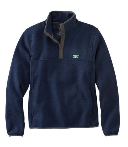 L.L.Bean Bean's Sweater Fleece Pullover Men's Regular Bright Navy