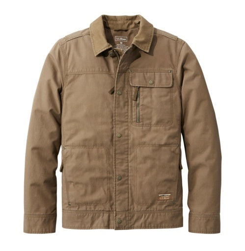 L.L.Bean Bean's Utility Jacket Mens Regular Maple Brown