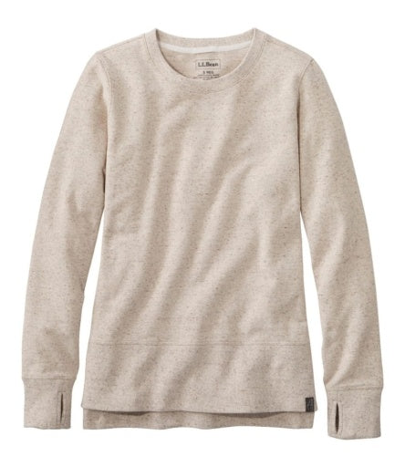 L.L.Bean Bean's Cozy Split Hem Sweatshirt Women's Regular Gray Birch Heather