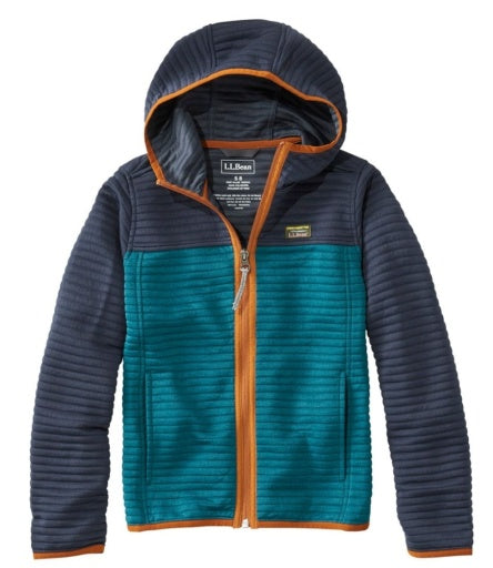 L.L.Bean Airlight Full-Zip Colorblock Kids' Deep Turquoise