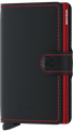 SECRID Matte Miniwallet BLACK & RED