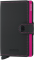 SECRID Matte Miniwallet BLACK & FUCHSIA