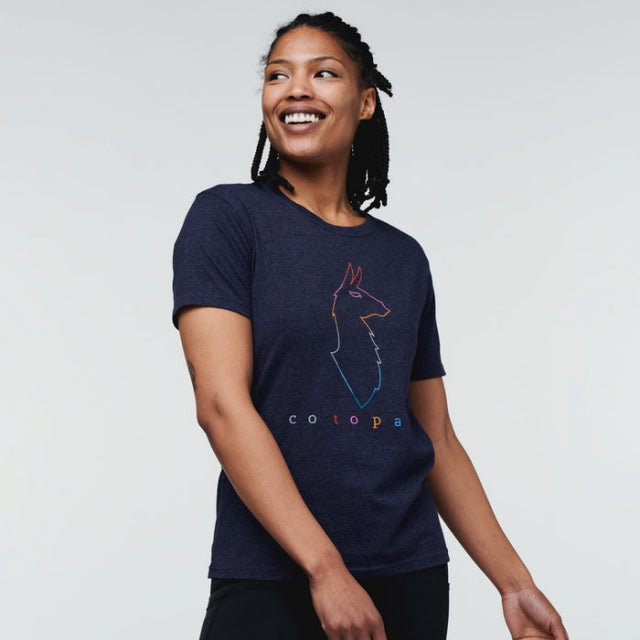 Cotopaxi Women's Electric Llama T-Shirt Maritime