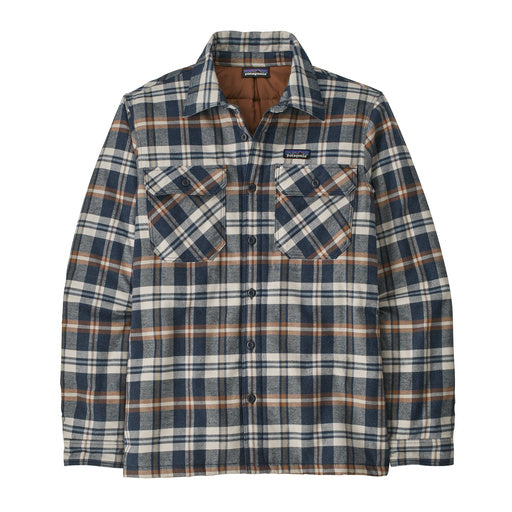 Patagonia Men's Insulated Organic Cotton Mid Weight Fjord Flannel Shirt Fields: New Navy