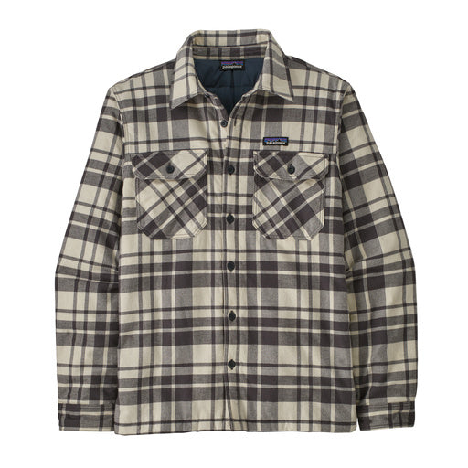 Patagonia Men's Insulated Organic Cotton Mid Weight Fjord Flannel Shirt Ice Caps: Smolder Blue