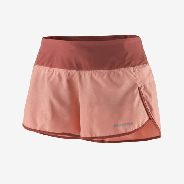 Patagonia Women's Strider Shorts - 3 1/2 in. Monkey Flower Emboss: Sunfade Pink