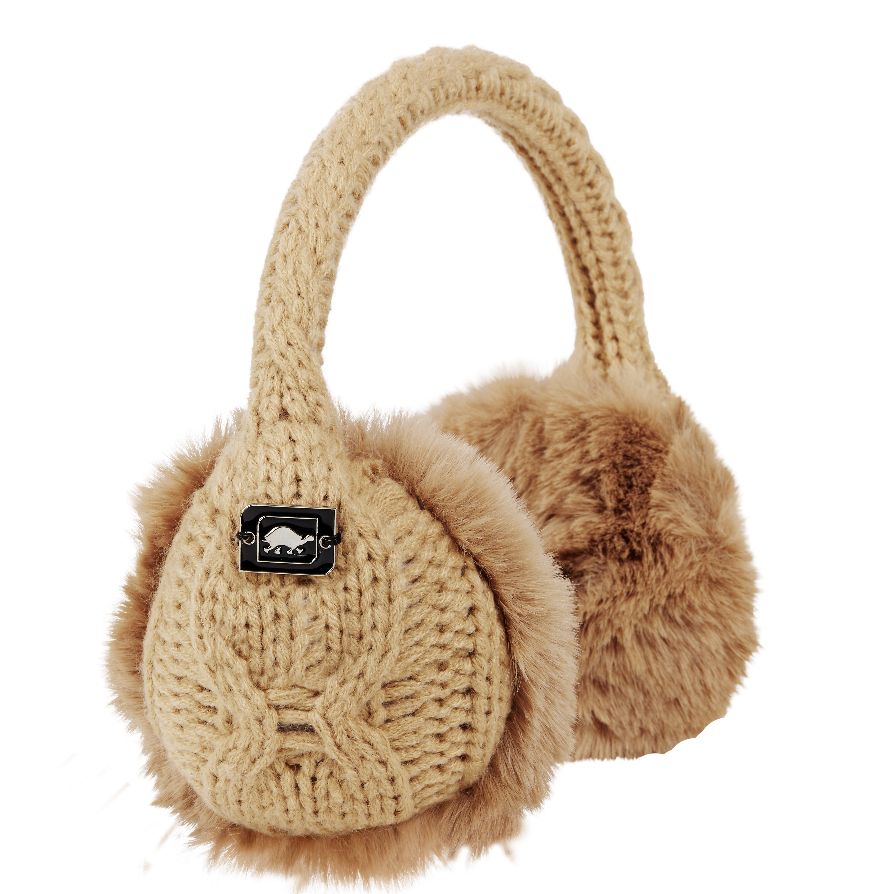 Ear Muffin Cable Knit Faux Fur Lined Earmuffs – Turtle Fur®