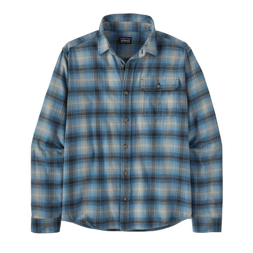 Patagonia Men's Long-Sleeved Cotton in Conversion Lightweight Fjord Flannel Shirt Avant: Blue Bird