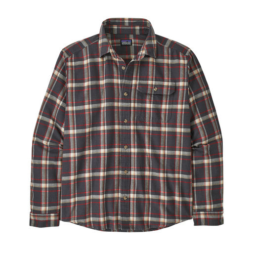 Patagonia Men's Long-Sleeved Cotton in Conversion Lightweight Fjord Flannel Shirt Major: Ink Black