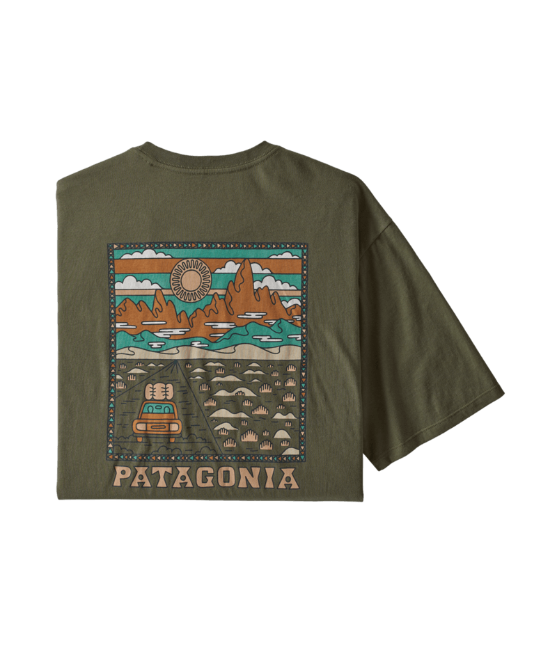 Patagonia Men's Summit Road Organic T-Shirt Basin Green