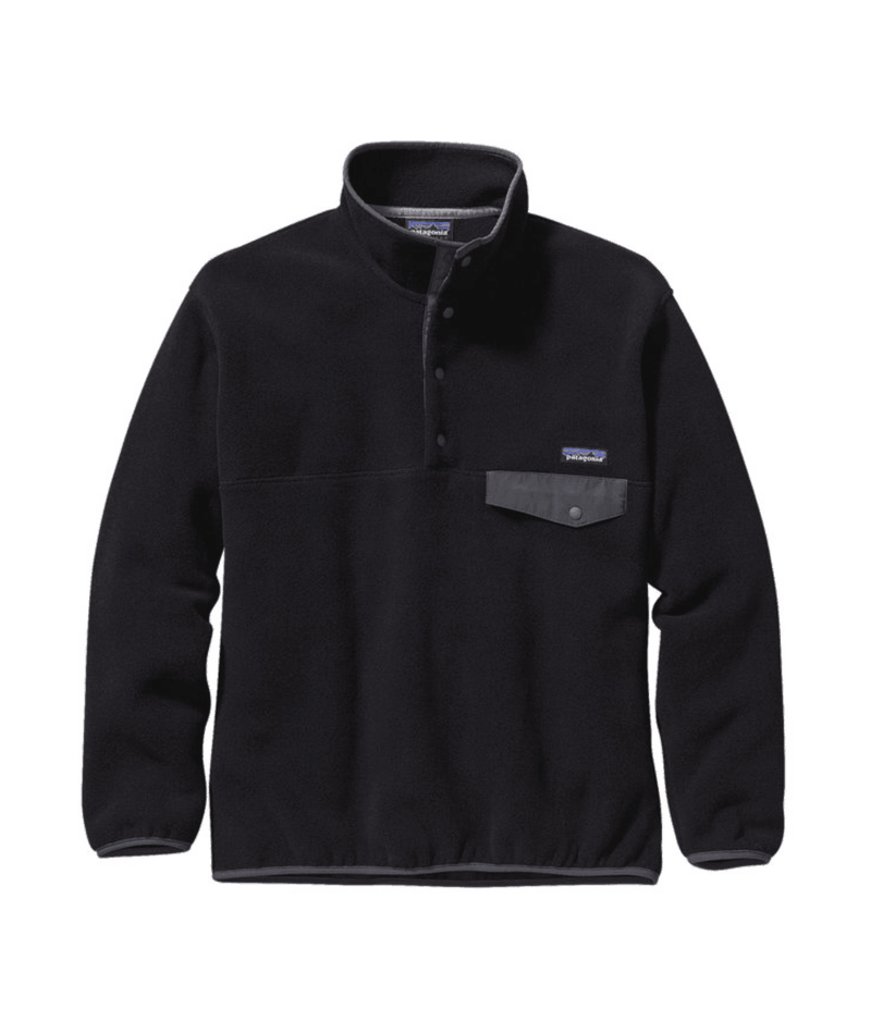Patagonia Men's Synchilla Snap-T Pullover Black w/Forge Grey