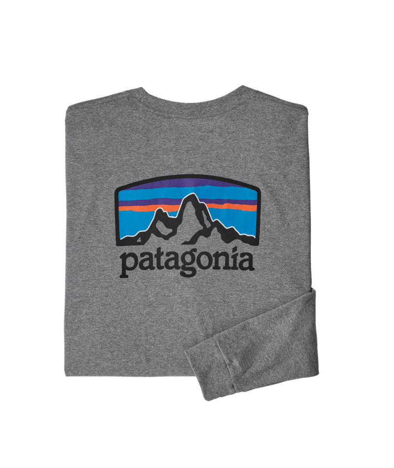 Patagonia Men's Long-Sleeved Fitz Roy Horizons Responsibili-Tee Gravel Heather