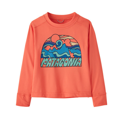 Patagonia Baby Long-Sleeved Capilene Silkweight UPF T-Shirt Fitz Roy Rays: Coho Coral