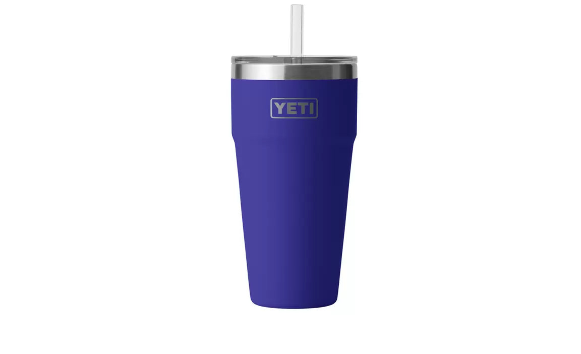 Yeti Rambler 26 oz Stackable Cup with Straw Lid - Navy Blue – shop