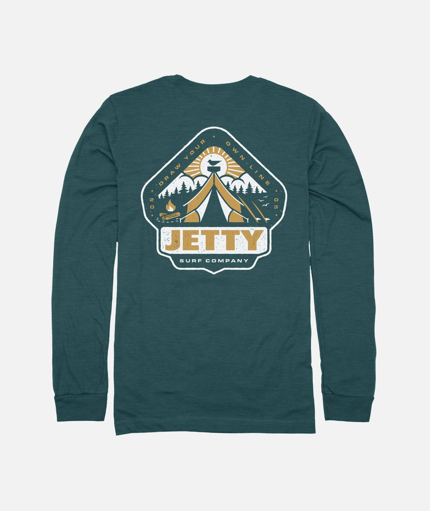 Jetty Men's Camper LS Tee Teal