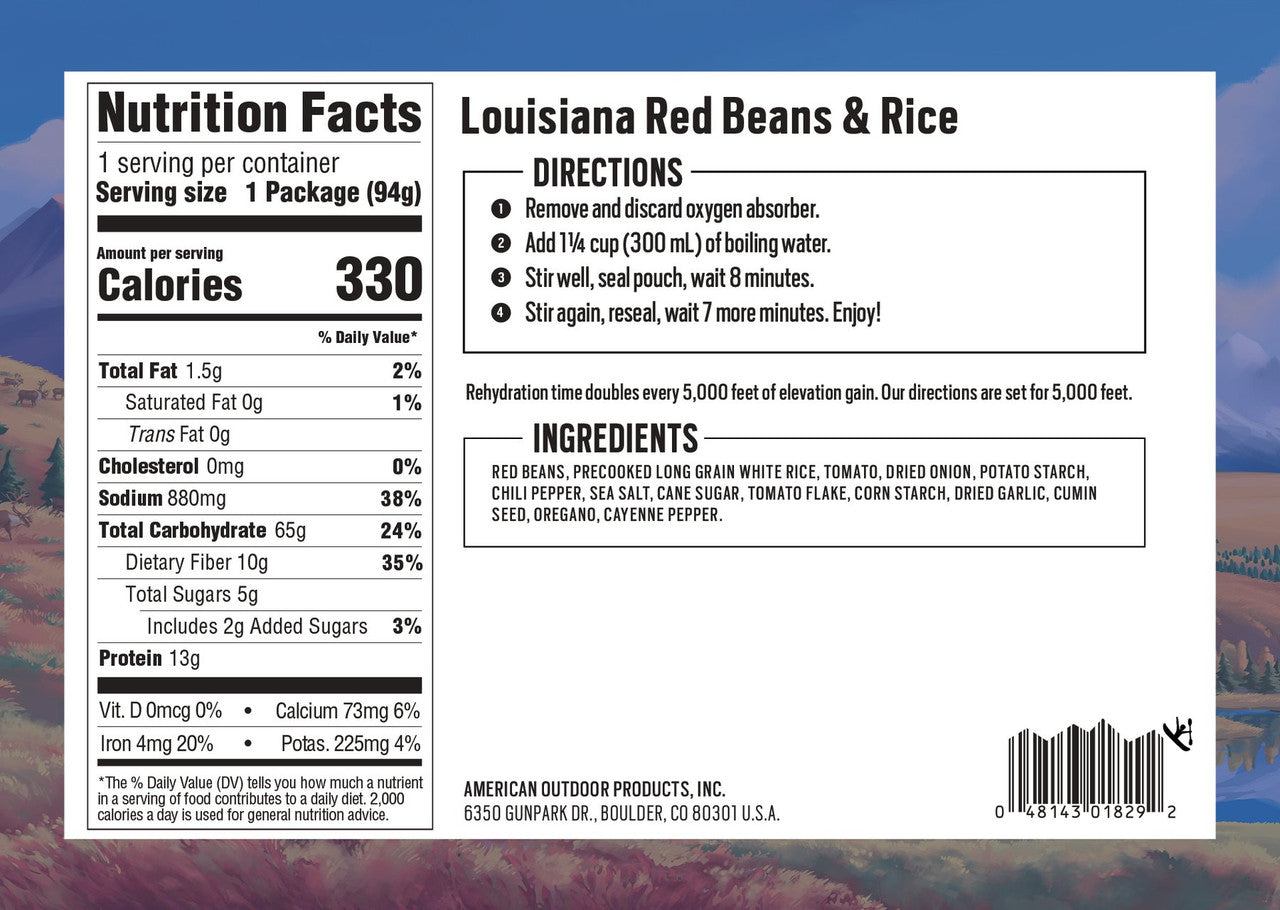 Backpacker's Pantry - Louisiana Red Beans & Rice