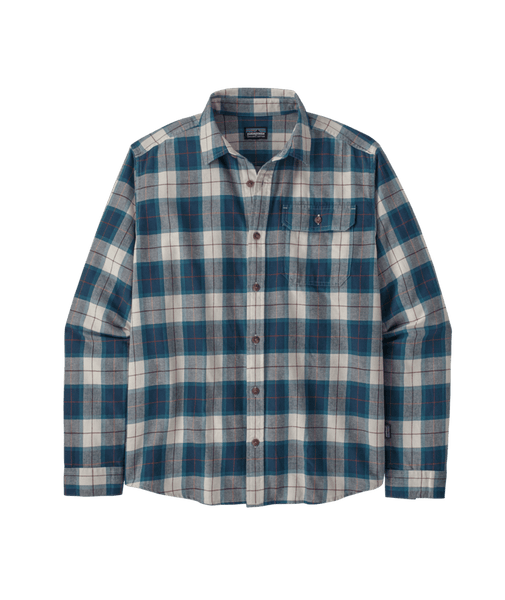 Patagonia Men's Long-Sleeved Cotton in Conversion Fjord Flannel Shirt, Beach Plaid: Tidepool Blue / L