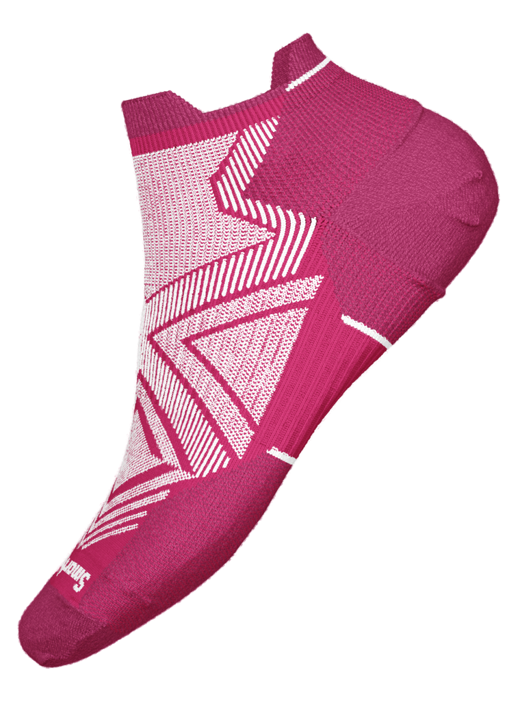 Smartwool Women's Run Zero Cushion Low Ankle Socks Power Pink
